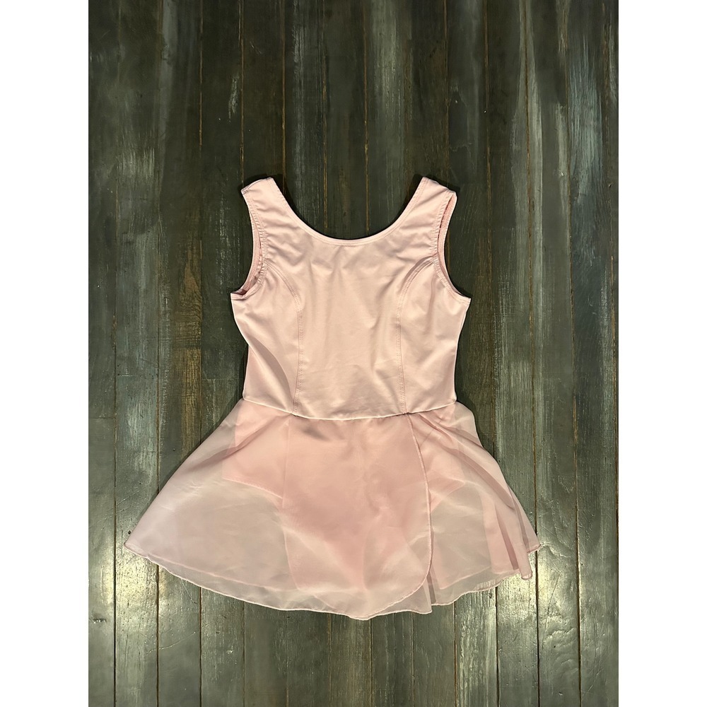 SHEIN Girls Pink Ballet Leotard with Attached Skirt Dance Dress Sleeveless‎
